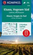 KOMPASS Wanderkarten-Set 2222 Elsass, Vogesen Süd, Alsace, Vosges du Sud, Colmar, Mülhausen, Mulhouse (2 Karten) 1:50.000. 1:50'000